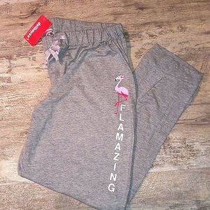 Flamingo Flamingo theme loungewear sweat pants 3X